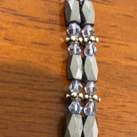 Blue Black Bead Chain Magnetic Necklace Bracelet Wrap Pre-Owned. - Picture 14 of 14